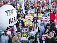 A workers' strike, called by the CGTP union unit, takes place in Porto and Lisbon, where workers demonstrate for better pensions, wages, and...