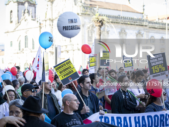 A workers' strike, called by the CGTP union unit, takes place in Porto and Lisbon, where workers demonstrate for better pensions, wages, and...