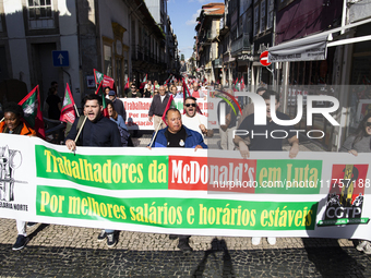 A workers' strike, called by the CGTP union unit, takes place in Porto and Lisbon, where workers demonstrate for better pensions, wages, and...