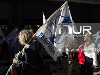 A workers' strike, called by the CGTP union unit, takes place in Porto and Lisbon, where workers demonstrate for better pensions, wages, and...