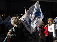 A workers' strike, called by the CGTP union unit, takes place in Porto and Lisbon, where workers demonstrate for better pensions, wages, and...