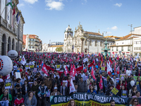 A workers' strike, called by the CGTP union unit, takes place in Porto and Lisbon, where workers demonstrate for better pensions, wages, and...