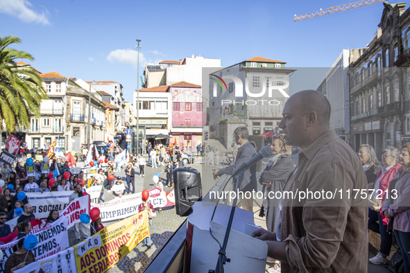 A workers' strike, called by the CGTP union unit, takes place in Porto and Lisbon, where workers demonstrate for better pensions, wages, and...