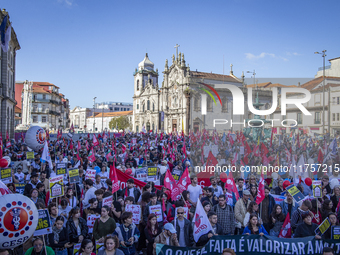 A workers' strike, called by the CGTP union unit, takes place in Porto and Lisbon, where workers demonstrate for better pensions, wages, and...