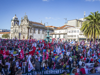 A workers' strike, called by the CGTP union unit, takes place in Porto and Lisbon, where workers demonstrate for better pensions, wages, and...