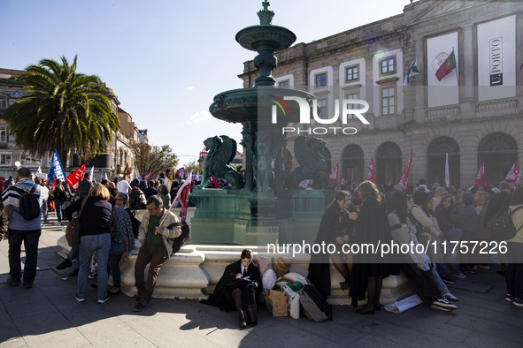 A workers' strike, called by the CGTP union unit, takes place in Porto and Lisbon, where workers demonstrate for better pensions, wages, and...