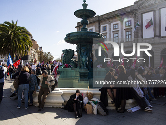 A workers' strike, called by the CGTP union unit, takes place in Porto and Lisbon, where workers demonstrate for better pensions, wages, and...