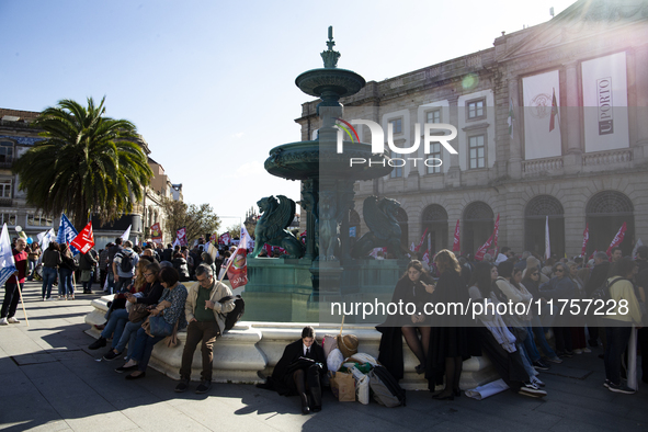 A workers' strike, called by the CGTP union unit, takes place in Porto and Lisbon, where workers demonstrate for better pensions, wages, and...