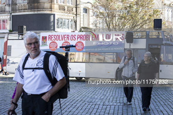 A workers' strike, called by the CGTP union unit, takes place in Porto and Lisbon, where workers demonstrate for better pensions, wages, and...