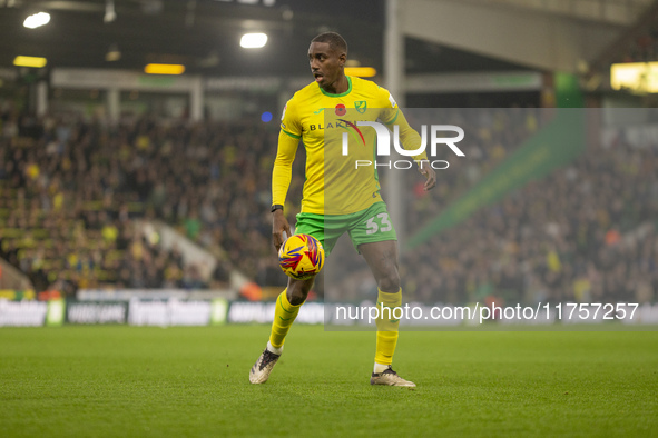 Jose Cordoba of Norwich City is on the ball during the Sky Bet Championship match between Norwich City and Bristol City at Carrow Road in No...