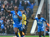 Ricky Jade Jones (17 Peterborough United) celebrates after scoring the team's first goal during the Sky Bet League 1 match between Peterboro...