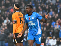 Kwame Poku (11 Peterborough United) celebrates after scoring the team's second goal during the Sky Bet League 1 match between Peterborough a...