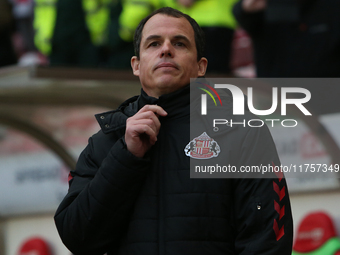 Sunderland Head Coach Regis Le Bris is present during the Sky Bet Championship match between Sunderland and Coventry City at the Stadium Of...