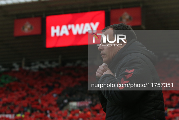 Sunderland Head Coach Regis Le Bris is present during the Sky Bet Championship match between Sunderland and Coventry City at the Stadium Of...