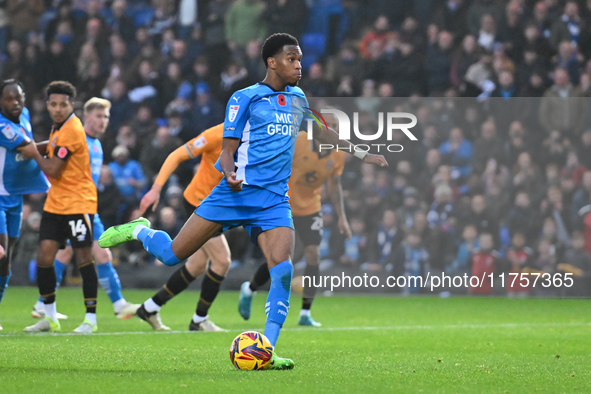 Malik Mothersille (7 Peterborough United) scores from the penalty spot during the Sky Bet League 1 match between Peterborough and Cambridge...