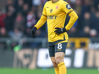 Joao Gomes of Wolves participates in the Premier League match between Wolverhampton Wanderers and Southampton at Molineux in Wolverhampton,...