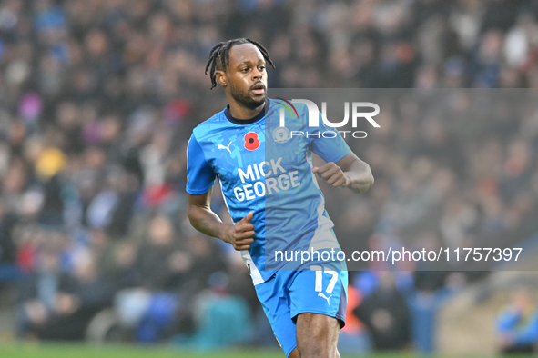 Ricky Jade Jones (17 Peterborough United) looks on during the Sky Bet League 1 match between Peterborough and Cambridge United at London Roa...