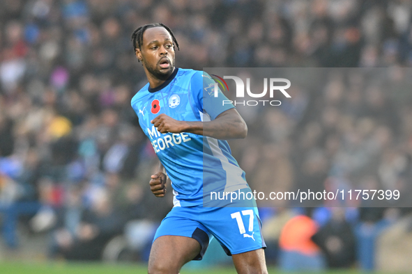 Ricky Jade Jones (17 Peterborough United) participates in the Sky Bet League 1 match between Peterborough and Cambridge United at London Roa...