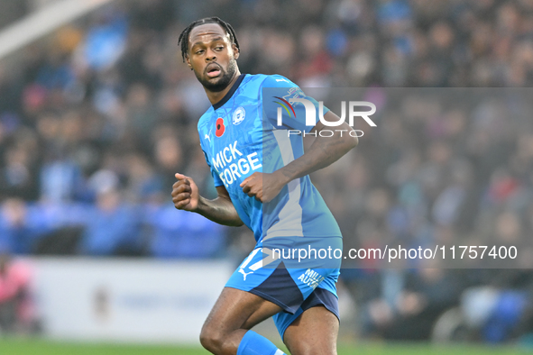 Ricky Jade Jones (17 Peterborough United) participates in the Sky Bet League 1 match between Peterborough and Cambridge United at London Roa...