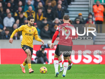 Rayan Ait-Nouri of Wolves is in action during the Premier League match between Wolverhampton Wanderers and Southampton at Molineux in Wolver...