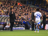 Daniel Farke, Leeds United manager, during the Sky Bet Championship match between Leeds United and Queens Park Rangers at Elland Road in Lee...