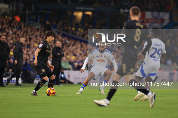 Koki Saito (QPR) participates in the Sky Bet Championship match between Leeds United and Queens Park Rangers at Elland Road in Leeds, United...