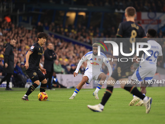 Koki Saito (QPR) participates in the Sky Bet Championship match between Leeds United and Queens Park Rangers at Elland Road in Leeds, United...