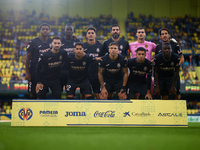 Villarreal CF players pose for a group picture before the LaLiga EA Sports match between Villarreal CF and Deportivo Alaves at Estadio de la...