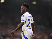 Wilfried Gnonto (Leeds United) participates in the Sky Bet Championship match between Leeds United and Queens Park Rangers at Elland Road in...