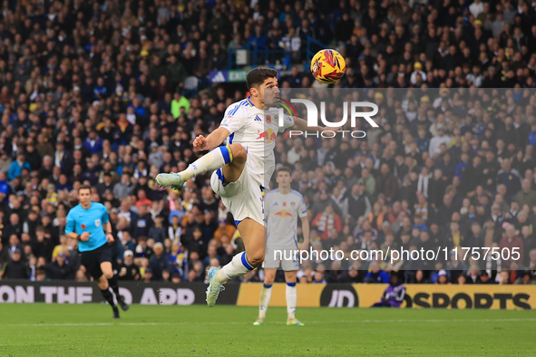 Manor Solomon (Leeds United) participates in the Sky Bet Championship match between Leeds United and Queens Park Rangers at Elland Road in L...