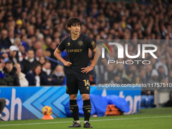 Koki Saito (QPR) participates in the Sky Bet Championship match between Leeds United and Queens Park Rangers at Elland Road in Leeds, United...