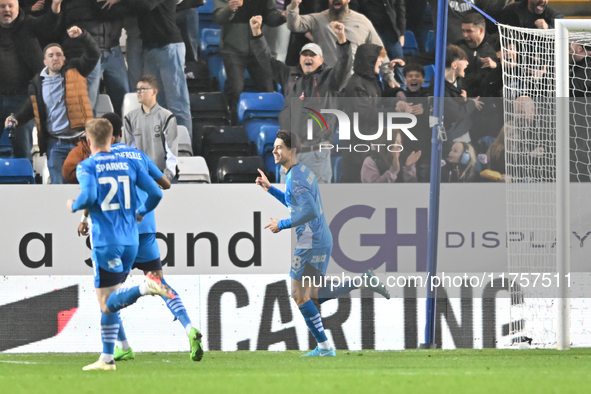 Ryan De Havilland (8 Peterborough United) celebrates after scoring the team's fifth goal during the Sky Bet League 1 match between Peterboro...