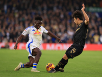 Wilfried Gnonto (Leeds United) participates in the Sky Bet Championship match between Leeds United and Queens Park Rangers at Elland Road in...