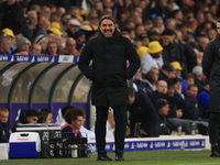 Daniel Farke, Leeds United manager, during the Sky Bet Championship match between Leeds United and Queens Park Rangers at Elland Road in Lee...