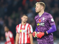 Number 30, goalkeeper Aaron Ramsdale of Southampton, participates in the Premier League match between Wolverhampton Wanderers and Southampto...