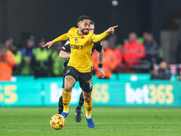 #10, Matheus Cunha of Wolves points as he sets off on a run during the Premier League match between Wolverhampton Wanderers and Southampton...