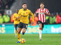 Matheus Cunha of Wolves is in attacking action during the Premier League match between Wolverhampton Wanderers and Southampton at Molineux i...