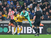 Goalkeeper Jose Sa of Wolves is in action during the Premier League match between Wolverhampton Wanderers and Southampton at Molineux in Wol...