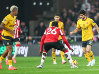 Goncalo Guedes of Wolves is on the ball during the Premier League match between Wolverhampton Wanderers and Southampton at Molineux in Wolve...