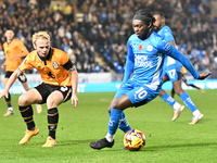 Abraham Odoh (10 Peterborough United) controls the ball during the Sky Bet League 1 match between Peterborough and Cambridge United at Londo...