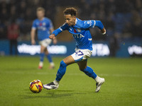 Odin Bailey, number 27 of Stockport County F.C., is in action during the Sky Bet League 1 match between Stockport County and Bolton Wanderer...