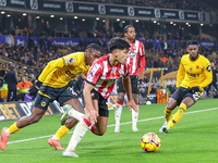 Mateus Fernandes of Southampton is on the ball during the Premier League match between Wolverhampton Wanderers and Southampton at Molineux i...