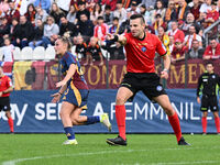 Referee Aleksandar Djurdjevic officiates during the 9th day of the Serie A Femminile eBay Championship between A.S. Roma and A.C.F. Fiorenti...