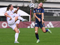 Emma Skou Faerge of A.C.F Fiorentina and Emilie Haavi of A.S. Roma Femminile are in action during the 9th day of the Serie A Femminile eBay...