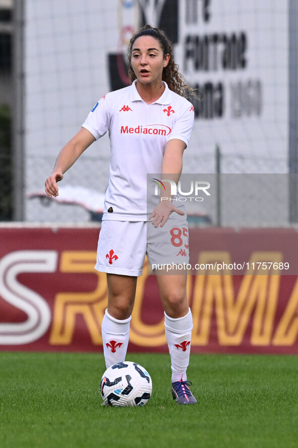 Maria Luisa Filangeri of A.C.F. Fiorentina plays during the 9th day of the Serie A Femminile eBay Championship between A.S. Roma and A.C.F....