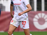 Veronica Boquete of A.C.F. Fiorentina is in action during the 9th day of the Serie A Femminile eBay Championship between A.S. Roma and A.C.F...