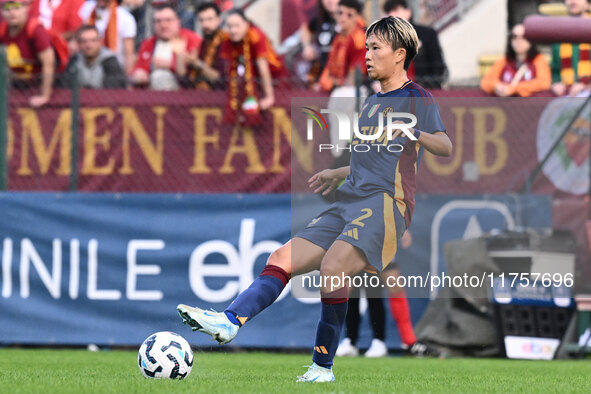 Moeka Minami of A.S. Roma Femminile plays during the 9th day of the Serie A Femminile eBay Championship between A.S. Roma and A.C.F. Fiorent...