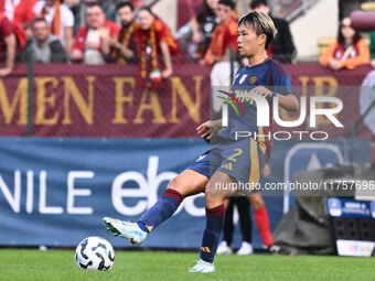 Moeka Minami of A.S. Roma Femminile plays during the 9th day of the Serie A Femminile eBay Championship between A.S. Roma and A.C.F. Fiorent...