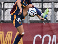 Emilie Haavi of A.S. Roma Femminile is in action during the 9th day of the Serie A Femminile eBay Championship between A.S. Roma and A.C.F....