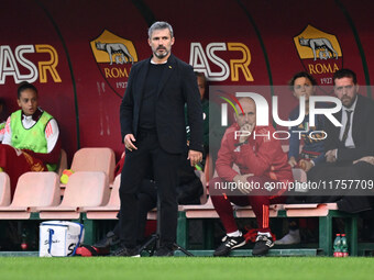 Alessandro Spugna coaches A.S. Roma Femminile during the 9th day of the Serie A Femminile eBay Championship between A.S. Roma and A.C.F. Fio...